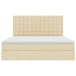 vidaXL Lit de Rangement Crème 160 x 200 cm Cuir synthétique