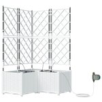 vidaXL Jardinières de jardin 1 pc Blanc 80 x 80 x 142 cm Plastique
