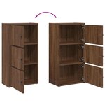 vidaXL Bibliothèque chêne marron 40x24x77 cm bois d'ingénierie