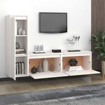 vidaXL Meubles TV 3 Pièces Blanc Bois massif de pin