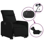 vidaXL Fauteuil inclinable électrique noir tissu