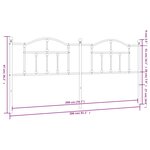 vidaXL Tête de lit métal noir 200 cm