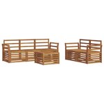 vidaXL Ensemble de canapés d'extérieur 6 pc Naturel