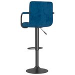 vidaXL Tabouret de bar Bleu Velours