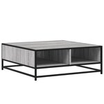 vidaXL Table basse sonoma gris 80x80x30 cm bois d'ingénierie et métal