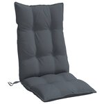 vidaXL Coussins de chaise à dossier haut lot de 4 anthracite