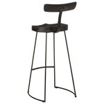 vidaXL Tabourets de bar lot de 2 noir 49x43x103cm bois manguier massif