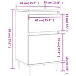 vidaXL Buffet chêne marron 40x35x70 cm bois d'ingénierie