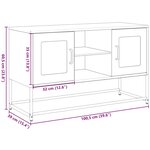 vidaXL Meuble TV blanc 100 5x39x60 5 cm acier