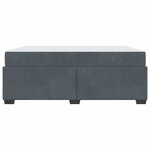 vidaXL Cadre de lit avec matelas Gris foncé 180 x 200 cm Velours