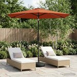 vidaXL Parasol de jardin avec lumières LED et base 270 x 270 cm