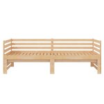 vidaXL Lit coulissant Bois de pin massif 2x(90x200) cm