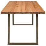 vidaXL Table à manger marron clair bois de chêne massif rectangulaire