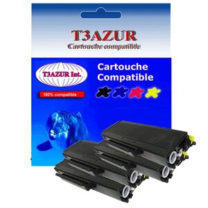 4 Toners compatibles avec Brother TN3170, TN3280 pour Brother MFC8380DLT, MFC8380DN - 8 000 pages - T3AZUR