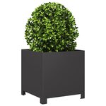 vidaXL Jardinières 2 Pièces noir 40x40x40 cm acier