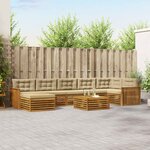 vidaXL Ensemble de canapés d'extérieur 8 Pièces Naturel et Beige