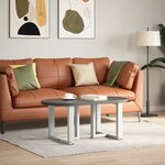 vidaXL Pieds de table basse en T  2 pièces  blanc  50 x 25 x (42-43) cm  acier