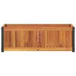 vidaXL Jardinière 80x30x27 5 cm bois massif d'acacia et acier