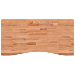 vidaXL Dessus de bureau 100x(45-50)x2 5 cm bois massif de hêtre
