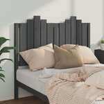 vidaXL Tête de lit Gris 126x4x110 cm Bois massif de pin