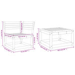 vidaXL Salon de jardin 3 Pièces bois massif de Douglas