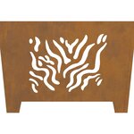Braise de vieXL Carré 60x60x40 cm en Acier Résistant aux Intempéries