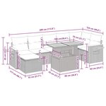 vidaXL Salon de jardin avec coussins 8 Pièces noir résine tressée acacia