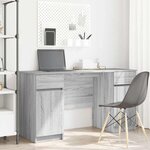 vidaXL Bureau Sonoma gris 140 x 49 x 76 cm Bois d'ingénierie