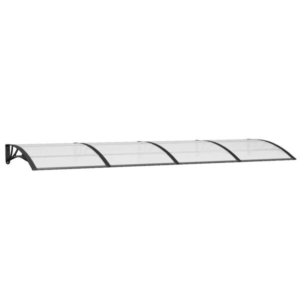 vidaXL Auvent de porte Noir 350x100 cm Polycarbonate