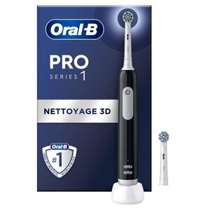 Brosse à Dents Électrique Noire  2 Brossettes