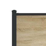 vidaXL Cadre de lit en métal sans matelas chêne sonoma 100x200 cm