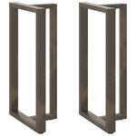 vidaXL Pieds de table de bar en forme de T  2 pièces  noir  60 x 35 x (110-111) cm  acier