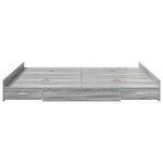 vidaXL Cadre de lit avec rangement Sonoma gris 200 x 200 cm