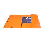 Chemise À Élastiques 3 Rabats Maxi Capacity Carte Lustrée Pelliculée 425gm2 Iderama A4 - Orange - X 25 - Exacompta