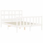 vidaXL Cadre de lit sans matelas blanc 120x200 cm bois de pin massif
