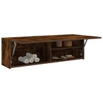 vidaXL Armoire murale de bain chêne fumé 100x25x30cm bois d'ingénierie