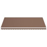 vidaXL Tissu de remplacement pour auvent Marron 6x3 5 m