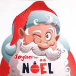 Carte Joyeux Noël avec Enveloppe Blanche 15x15cm