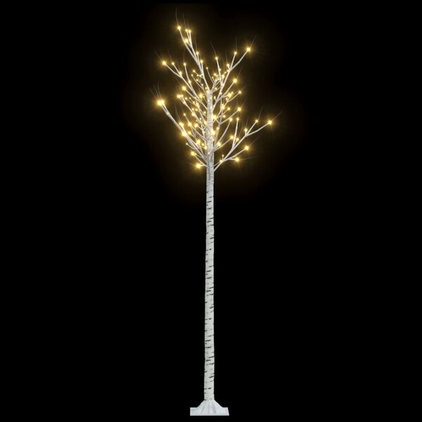 vidaXL Sapin de Noël 200 LED blanc chaud Saule 2 2 m Int/Ext