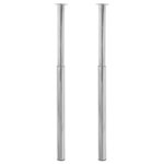 vidaXL Pieds de table télescopique 2 Pièces Chrome 710 mm - 1100 mm