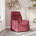 vidaXL Fauteuil inclinable Rouge bordeaux Tissu