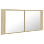 vidaXL Armoire à miroir à LED de bain Chêne sonoma 100x12x45 Acrylique