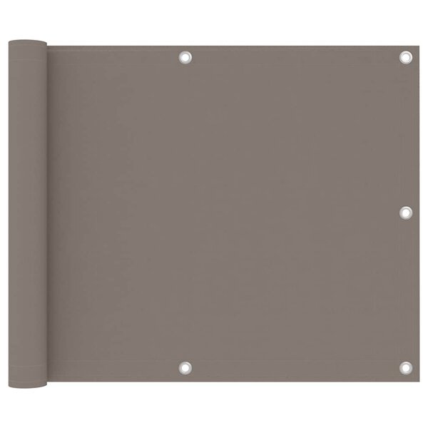 vidaXL Écran de balcon Taupe 75x600 cm Tissu Oxford