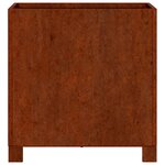 vidaXL Jardinière avec pieds Rouillé 40x40x40 cm Acier corten