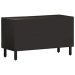 vidaXL Meuble TV noir 80x31x46 cm bois massif de manguier