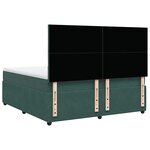 vidaXL Sommier à lattes de lit et matelas Vert foncé 180x200cm Velours