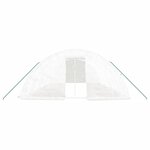 vidaXL Serre avec cadre en acier blanc 40 m² 8x5x2 3 m