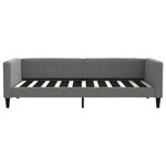 vidaXL Lit de jour avec gigogne sans matelas gris foncé 90x190 cm
