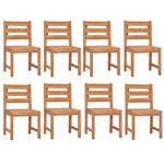 vidaXL Ensemble à manger de jardin 9 Pièces Bois de teck solide