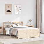 vidaXL Cadre de lit avec tête de lit sans matelas 150x200 cm
